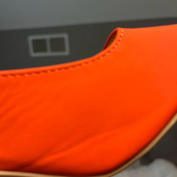 Elegant Orange Stiletto Slingback 3 1/2" Heels - Size 43 (10) - NWOT - Picture 8 of 9